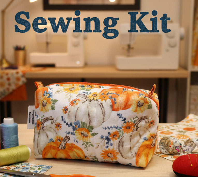 Fall Pumpkin Sew a Makeup Bag Kit