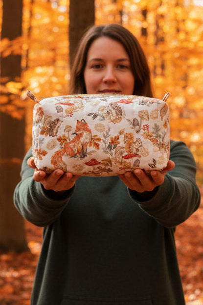 Fall Forest Animal Make Up Bag