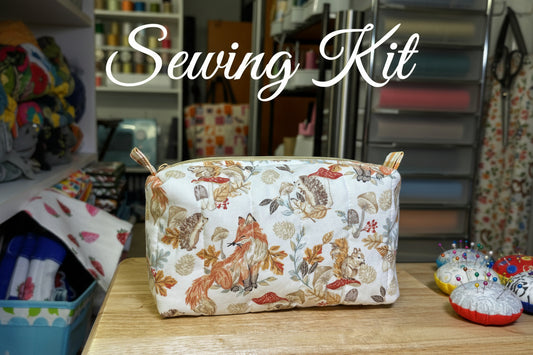 Fall Woodland Animal Sew a Makeup Bag Kit