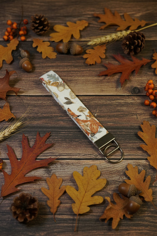 Fall Woodland Animals Keychain