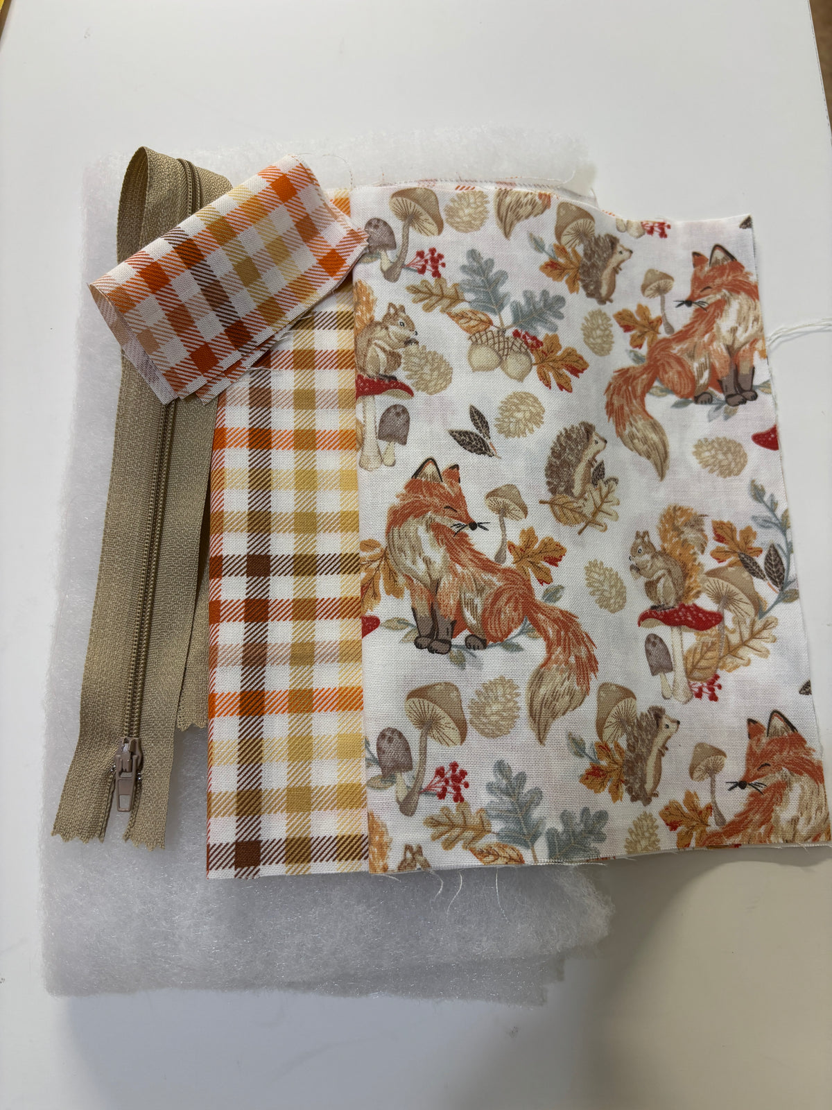 Fall Woodland Animal Sew a Makeup Bag Kit