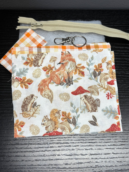 Fall Woodland Animals Sew a Mini Wallet Kit