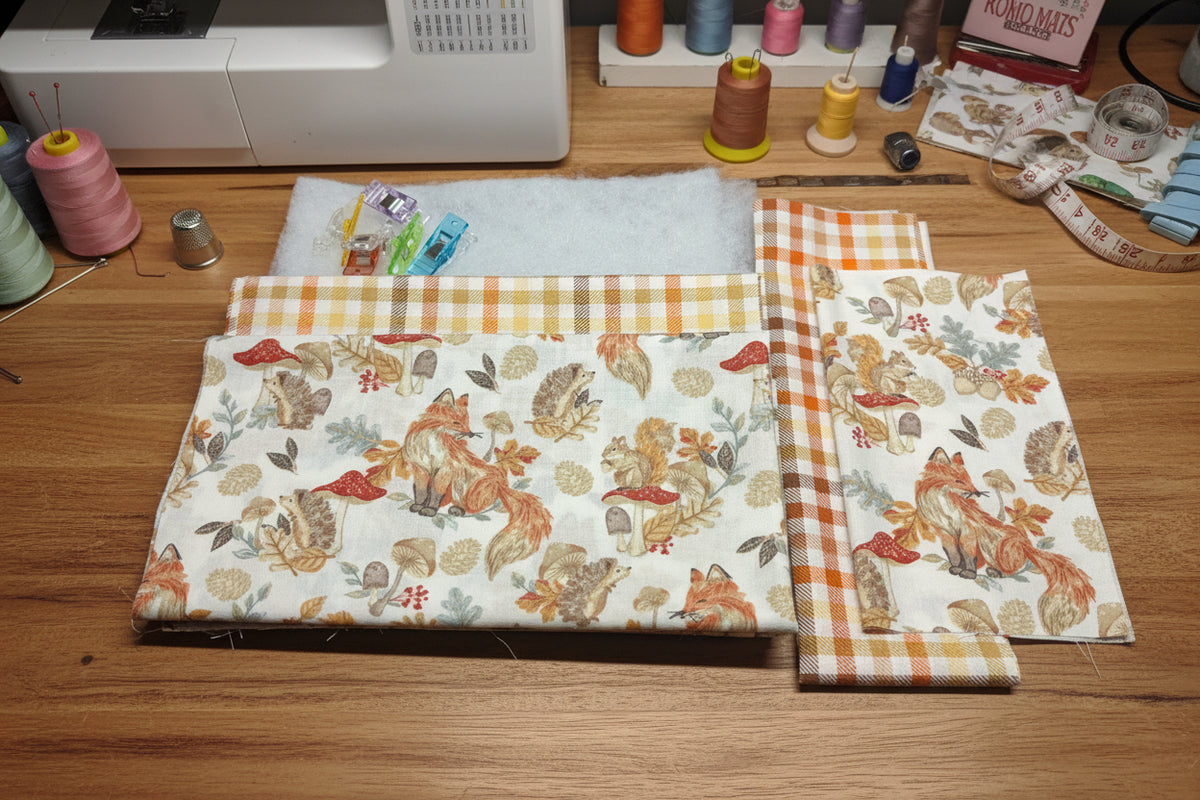 Fall Woodland Animals Sew a Tote Bag Kit