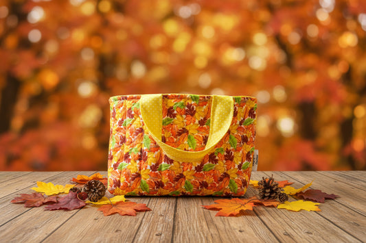 Fall Leaves Book Tote