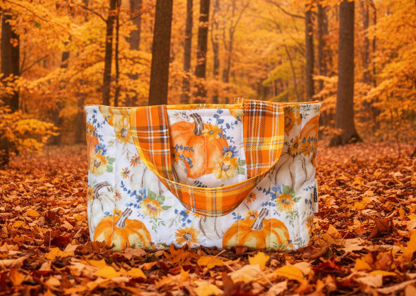 Fall Pumpkin Book Tote