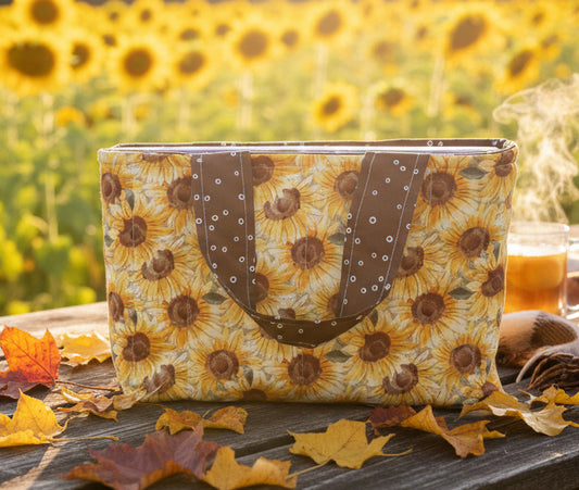 Fall Sunflower Book Tote