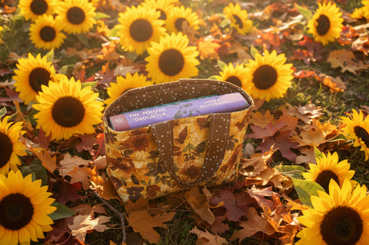 Fall Sunflower Book Tote