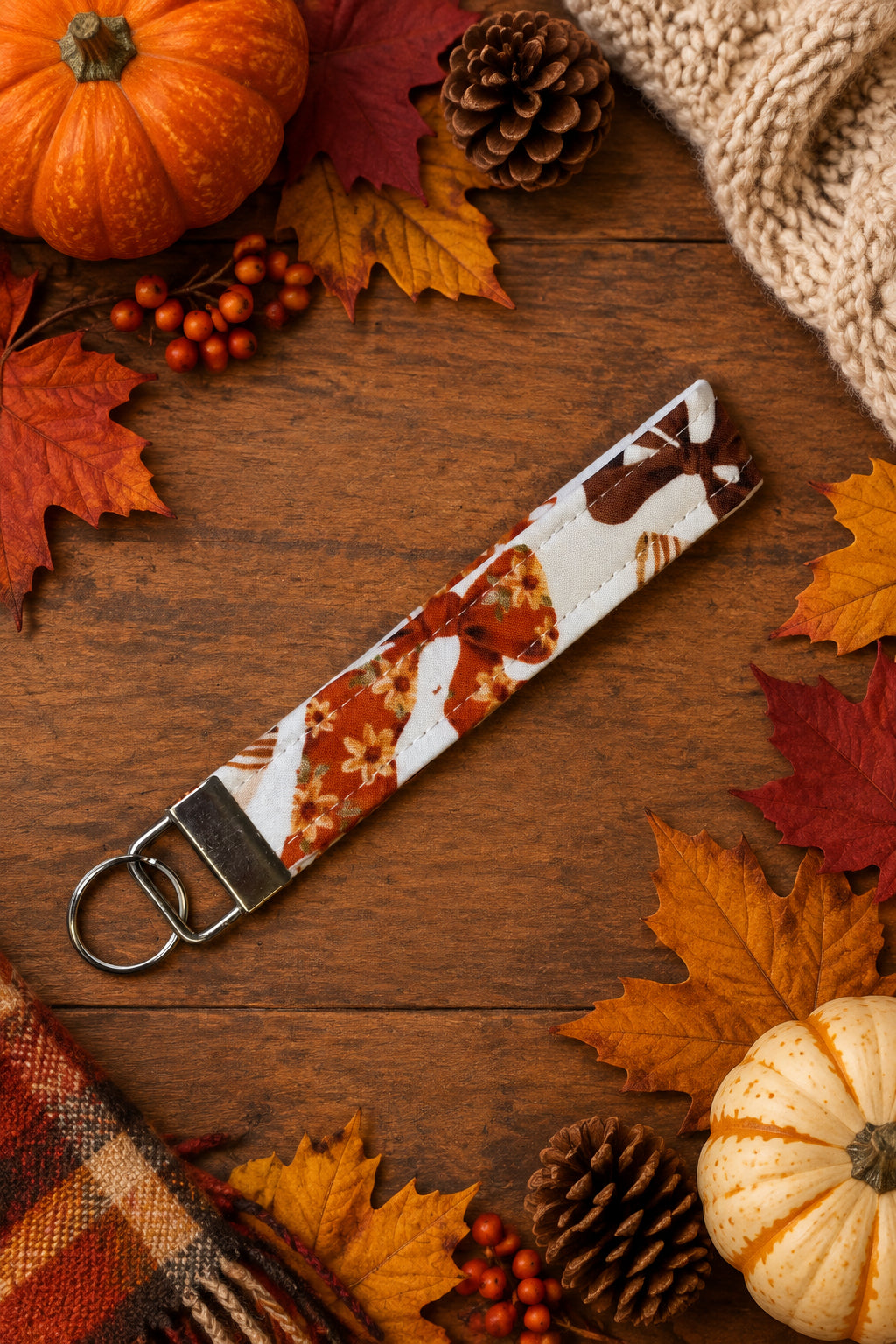 Fall Bow Keychain