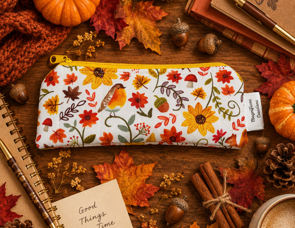 Fall Foliage Pencil & Sunglasses Case