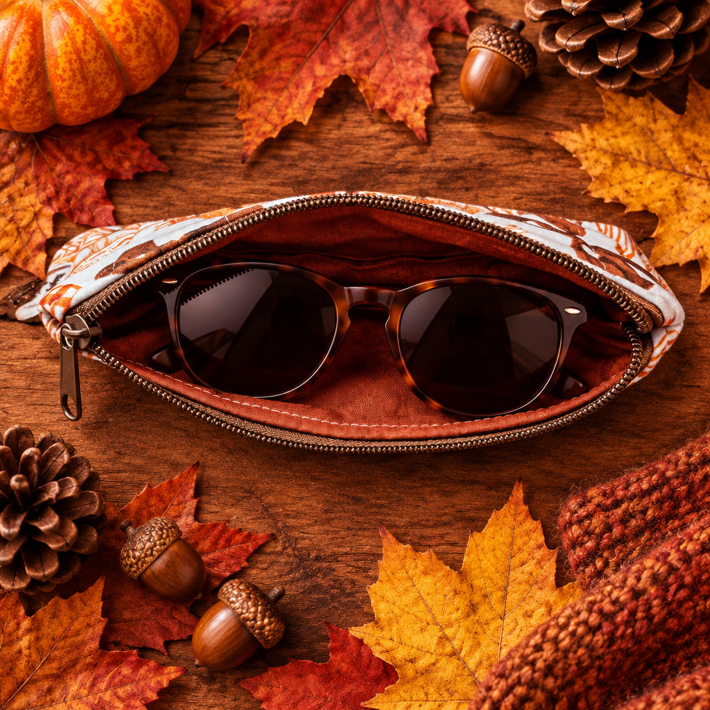 Fall Bow Pencil & Sunglasses Case