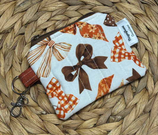 Fall Bow Mini Wallet