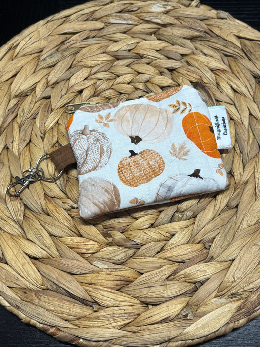 Fall Pumpkin Sweater Mini Wallet