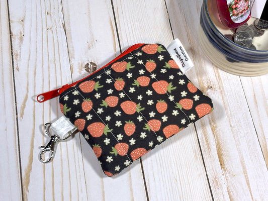 The Black Strawberry Mini Wallet