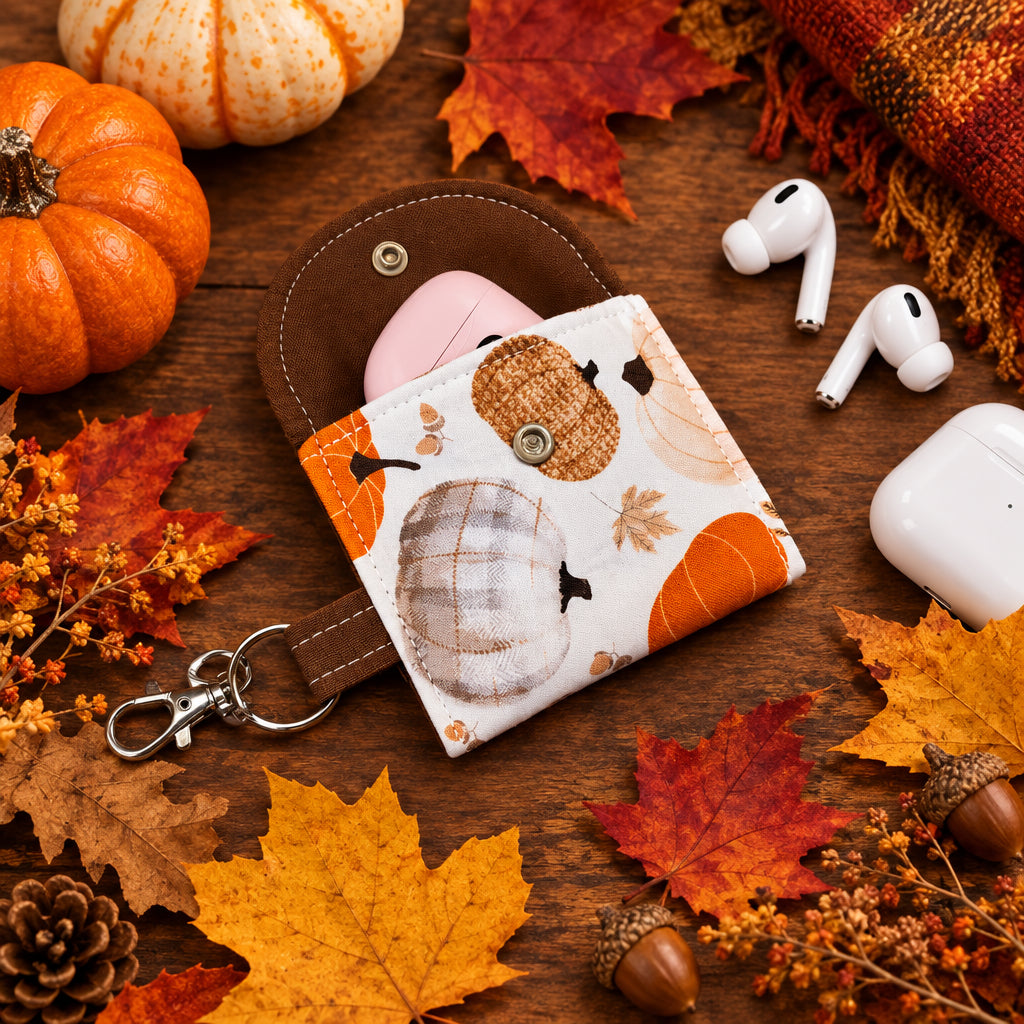 Fall Pumpkin Sweater Earbud Case