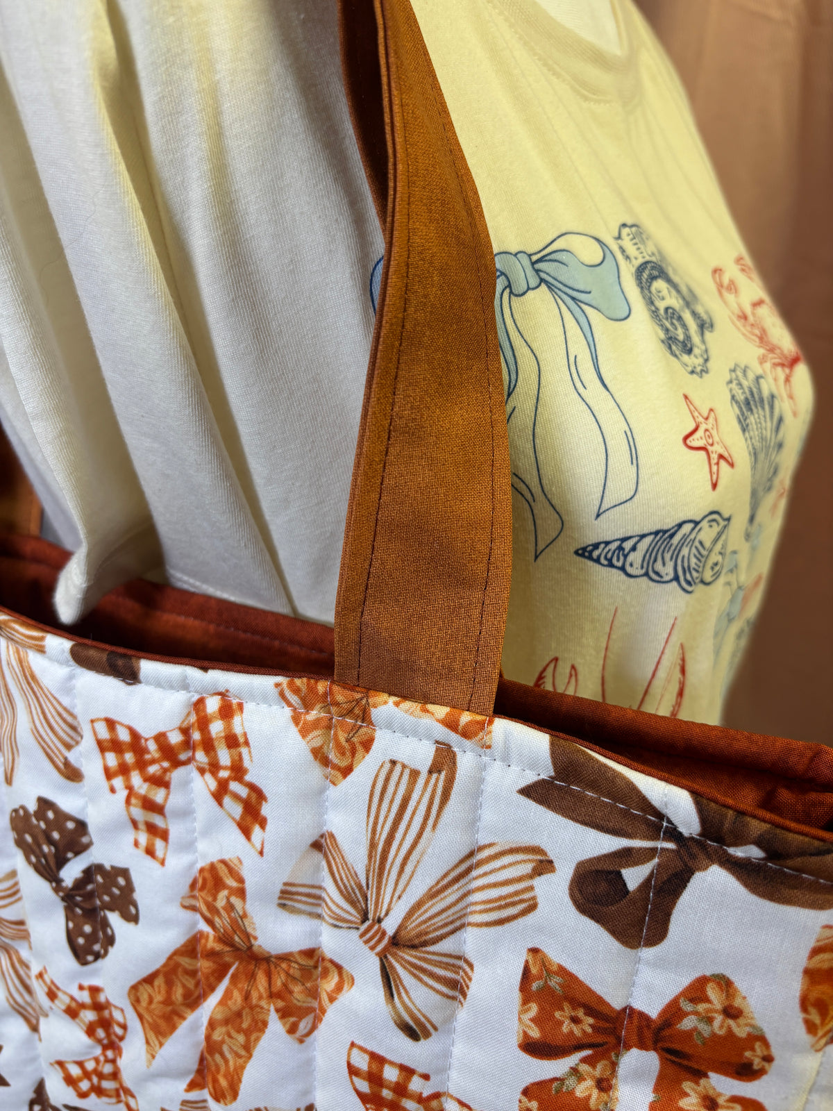 Fall Bow Medium Tote Bag