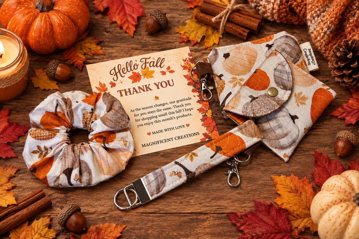 Fall Pumpkin Sweater Accessories Box