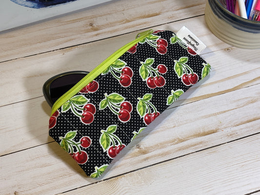The Cherry on Black Mini Pouch