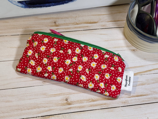 The Daisy on Red Mini Pouch