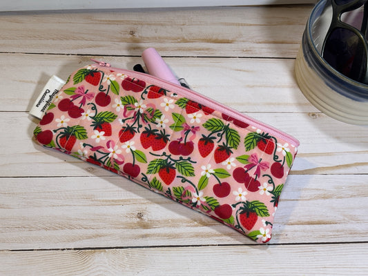 The Pink Strawberry & Cherry Mini Pouch