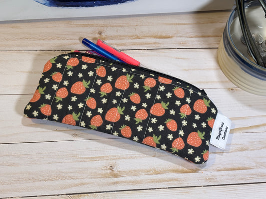 The Black Strawberry Mini Pouch