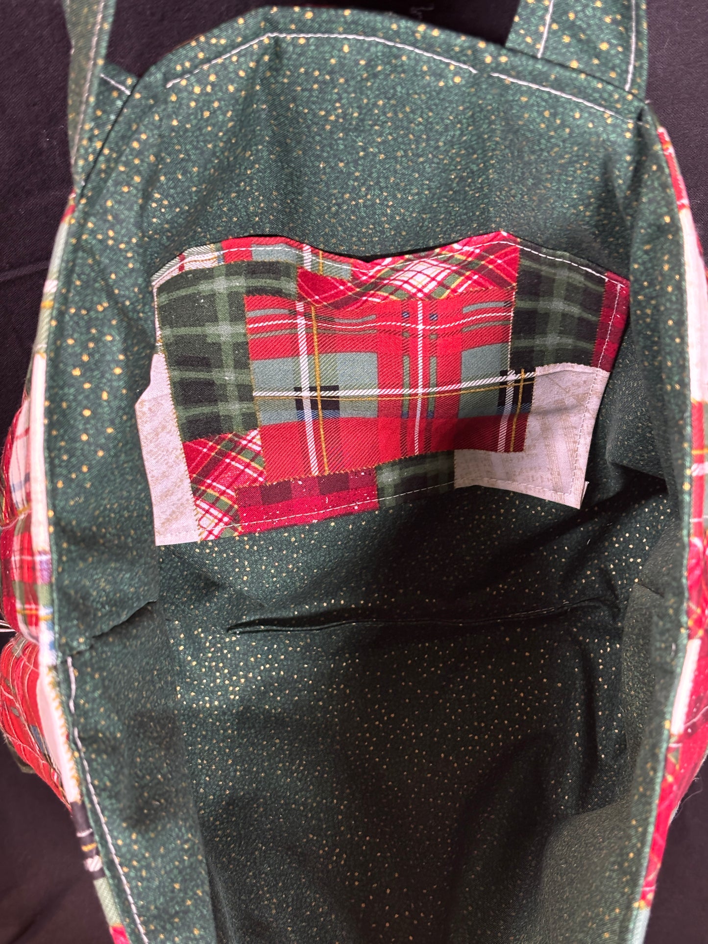 The Christmas Quilted Pattern Tote Bag