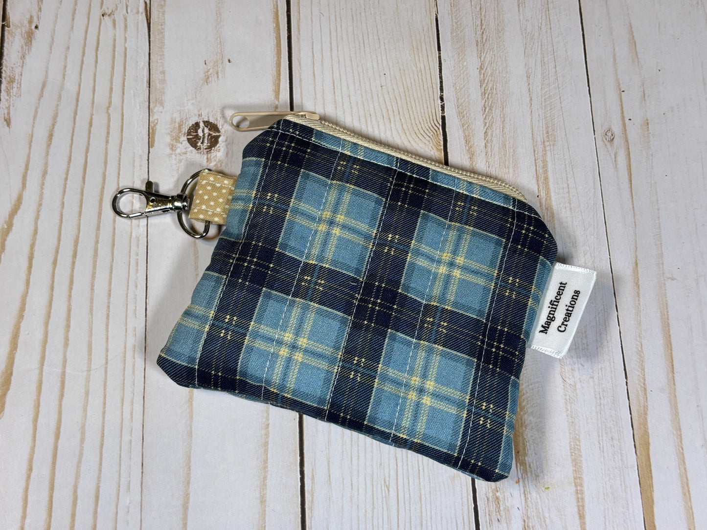The Teal Plad Mini Wallet