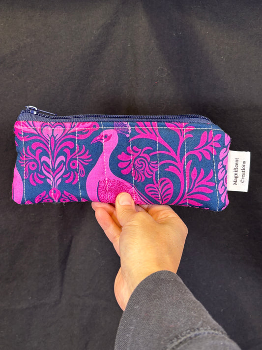 The Purple Peacock Pencil Case
