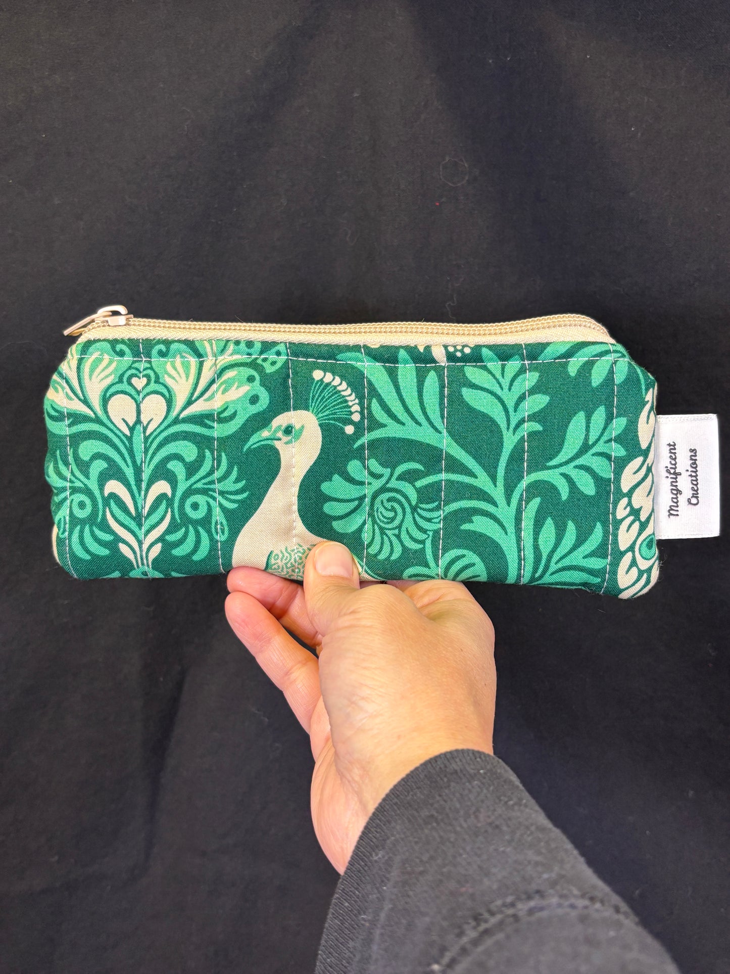 The Teal Peacock Pencil Case