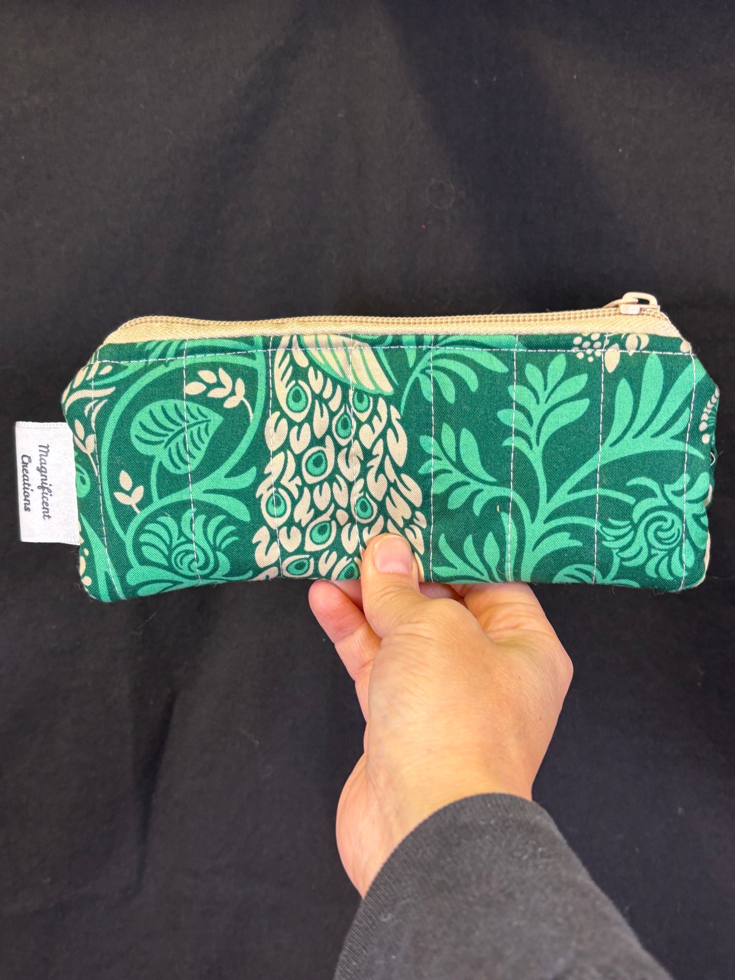 The Teal Peacock Pencil Case
