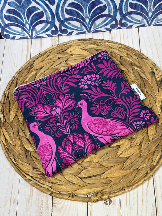 Purple Peacock Book Sleeve