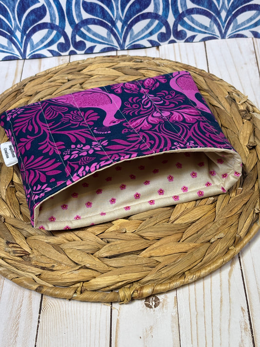 Purple Peacock Book Sleeve