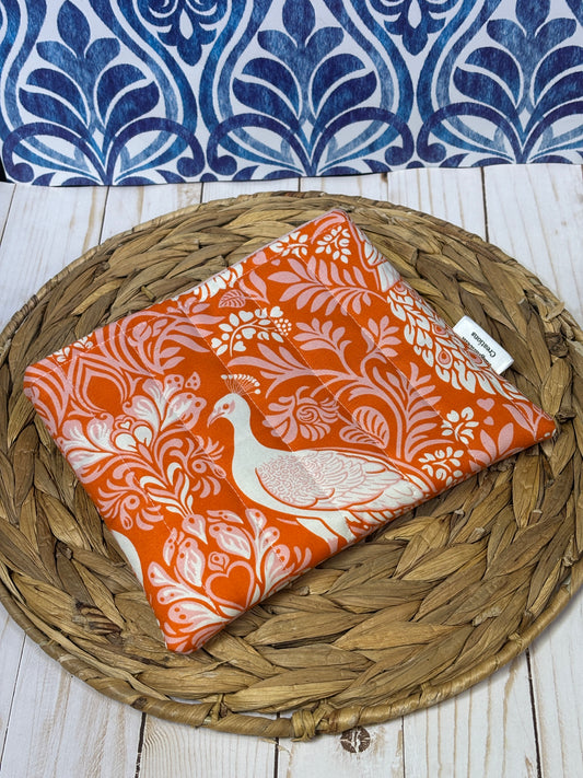 Orange Peacock Book Sleeve