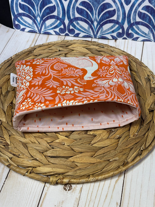 Orange Peacock Book Sleeve