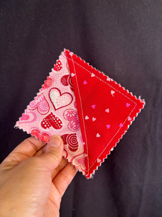 Pink Hearts Corner Bookmark