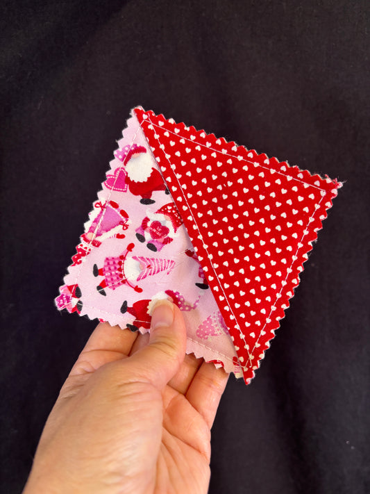 Pink Gnome Hearts Hearts Corner Bookmark