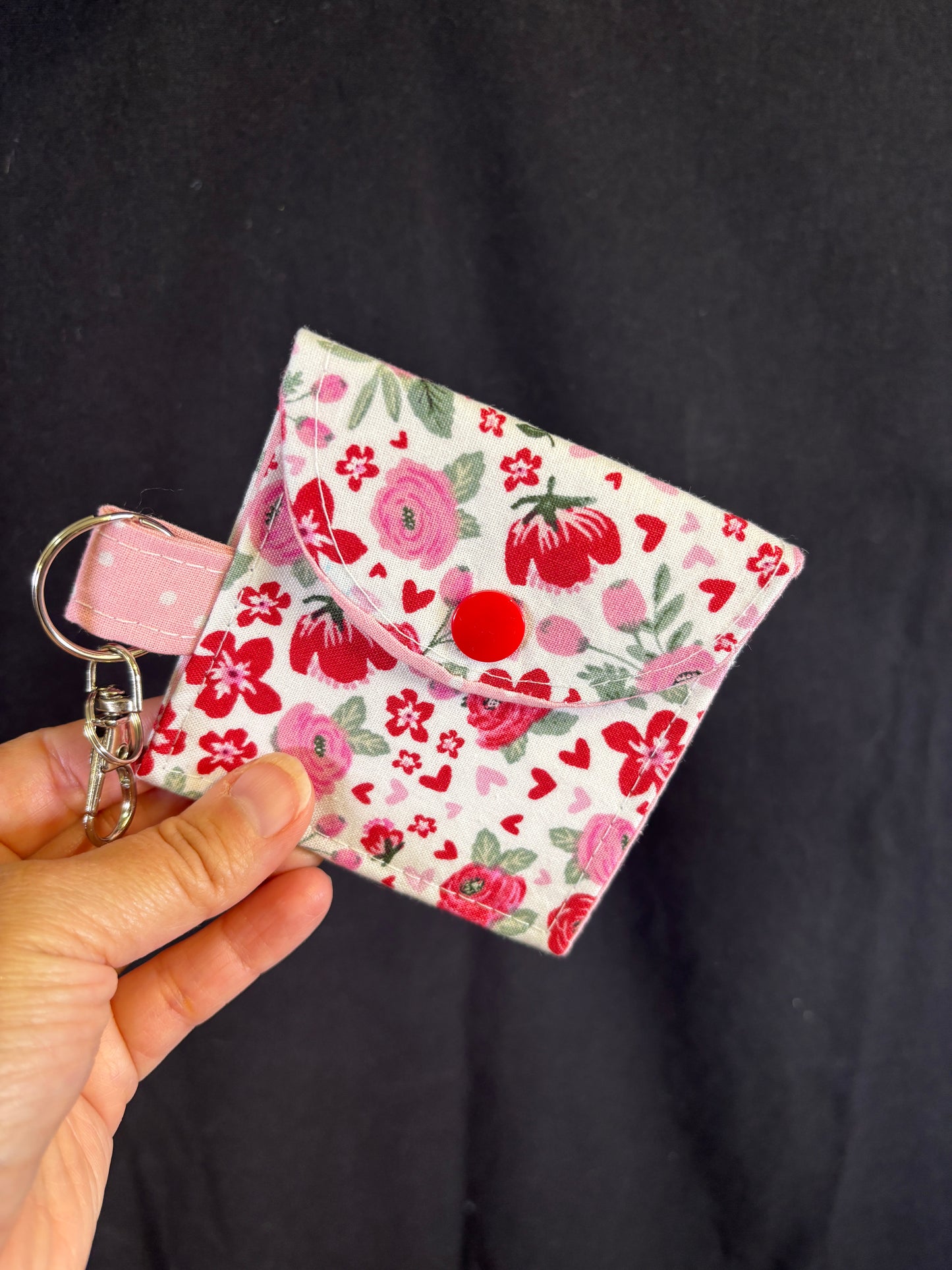 Red Rosed Earbud Case