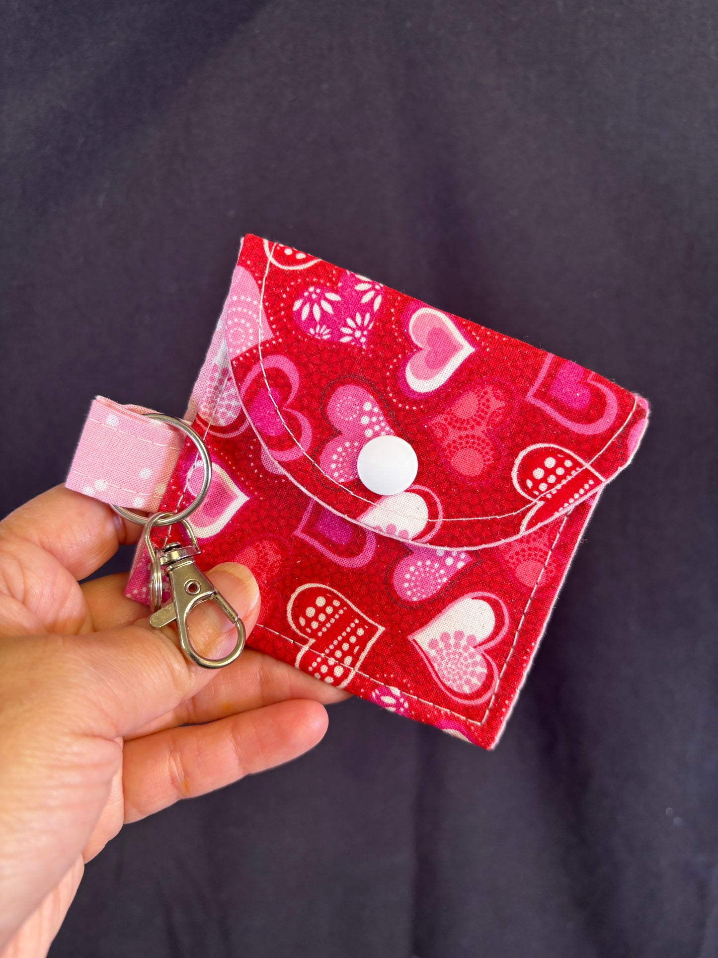 Red Hearts Earbud Case
