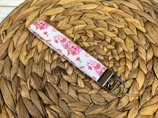 Pink Gnome Keychain