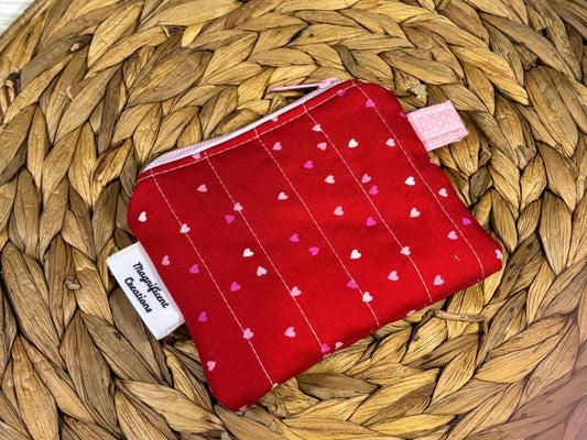 Red Hearts Mini Wallet
