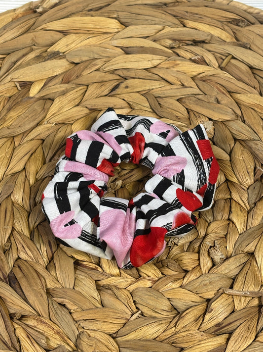 Hearts on Stripes Scrunchie