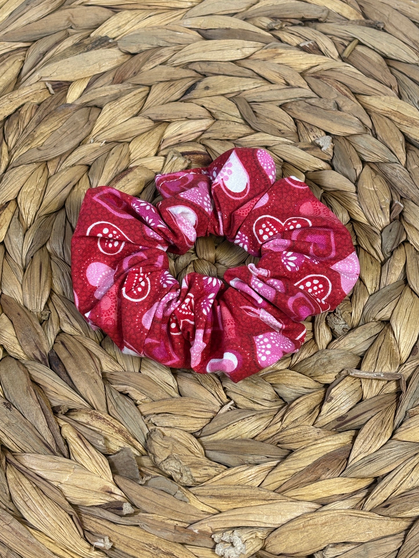 Red Hearts Scrunchie