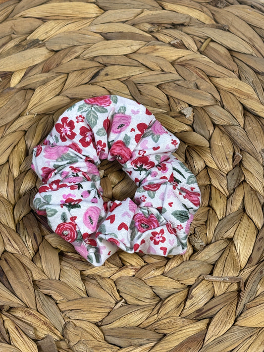 Rose Hearts Scrunchie