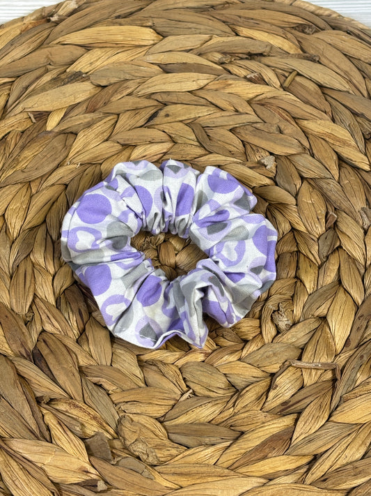 Purple and Gray Scrunchie