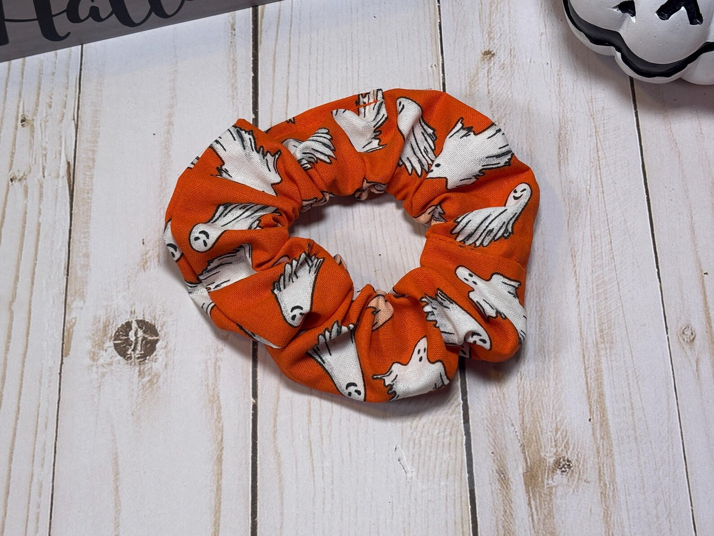 Orange Ghost Scrunchie