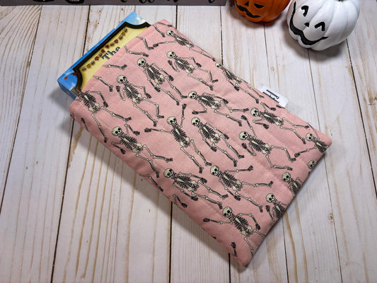 Pink Skeleton Book Sleeve