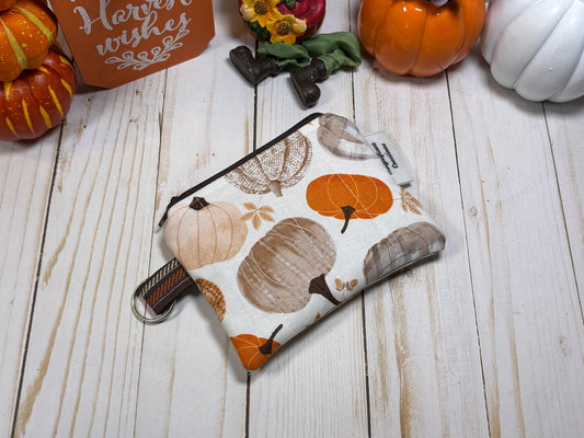 Fall Pumpkin Sweater Mini Wallet