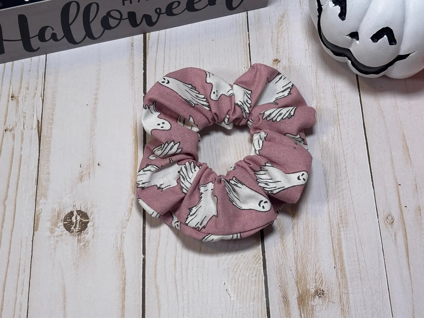 Pink Ghost Scrunchie