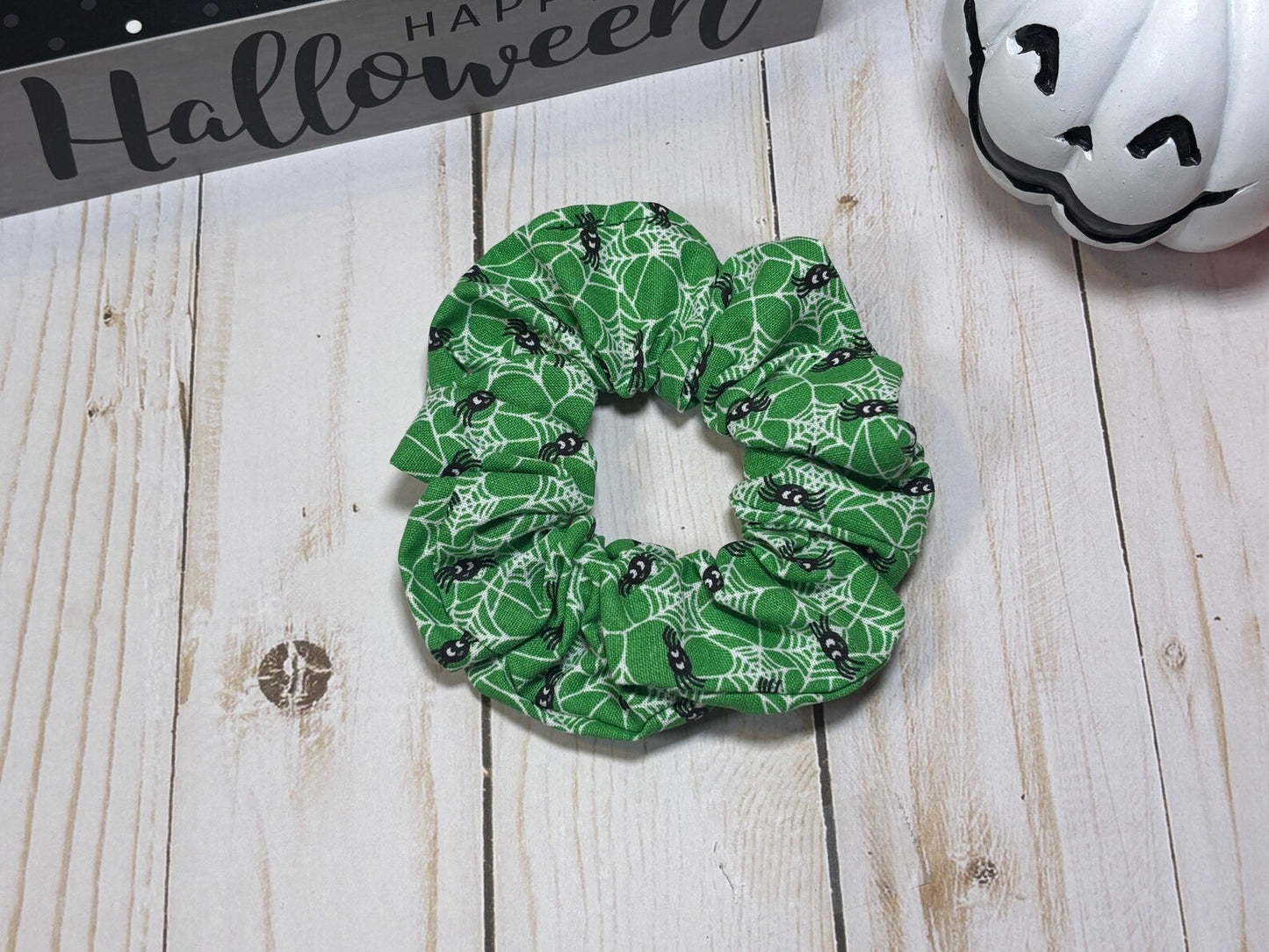 Green Spider Scrunchie