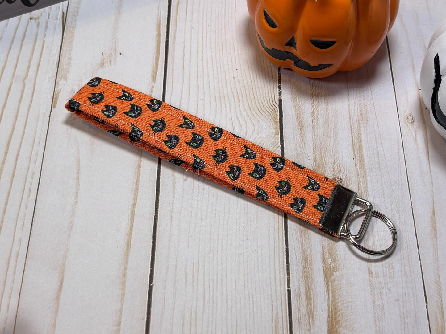 Green Cat Keychain