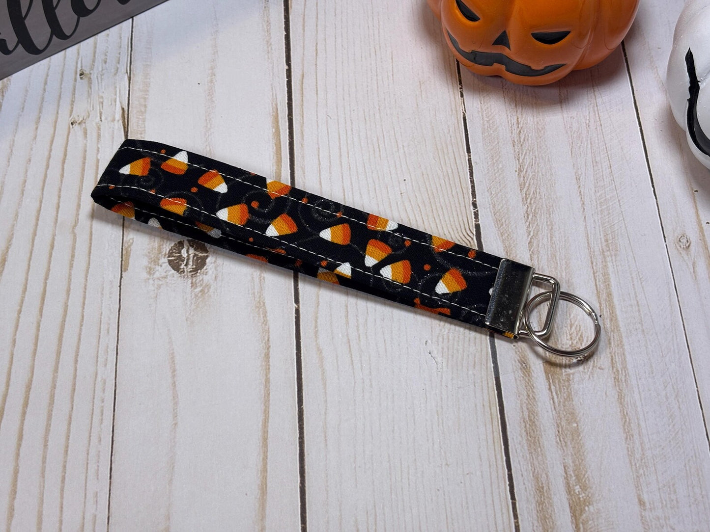 Candy Cane Sprinkle Keychain